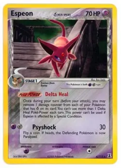 Espeon (Delta) - 4/113 - Holo Rare DMG, English Pokemon EX Delta Species - Image 1