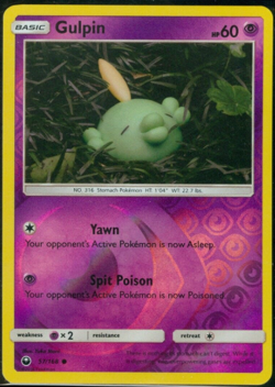 Pokemon - GULPIN 57/168 - Reverse Holo - Celestial Storm - NM/M - Image 1