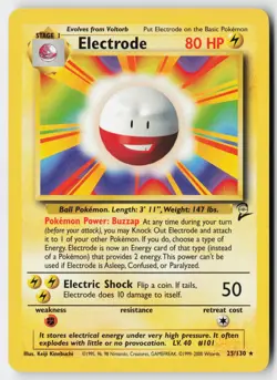 Pokemon Electrode - 25/130 - Rare Base Set 2 LP - Image 1