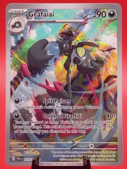 Pokemon TCG CCG Grafaiai 223/193 Sv02: Paldea Evolved Holo Illustration Rare - Image 1