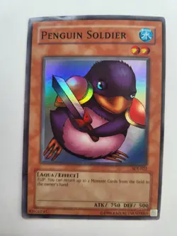 YUGIOH PENGUIN SOLDIER SDJ-022 1ST Edition SUPER (NM) - Image 1