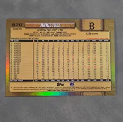 2026 Topps Series 2 - Jimmie Foxx Golden Mirror Legends Variation #670 SSP - Image 2