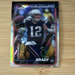 Topps 2024 Chrome Tom Brady #120 Refractor New England Patriots Football Card - Image 1