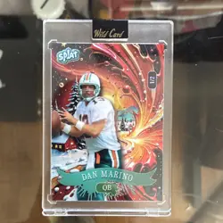 Wild Card Splat Dan Marino Serial Numbered 1/2 Football Trading Card - Image 1
