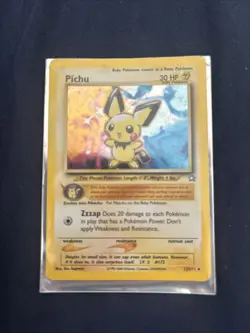 Pokemon TCG Pichu Neo Genesis 12/111 Holo Unlimited Holo Rare - Image 1