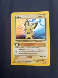 Pokemon TCG Pichu Neo Genesis 12/111 Holo Unlimited Holo Rare - Image 2