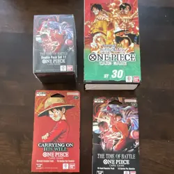 One Piece Card Game Starter Deck, Double Pack Set, 12-Card Booster Packs (2) - Image 1