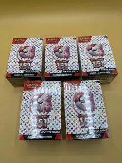 Pokemon Scarlet & Violet 151 Booster Bundle Box Factory Sealed Lot of 5 Bundles - Image 1