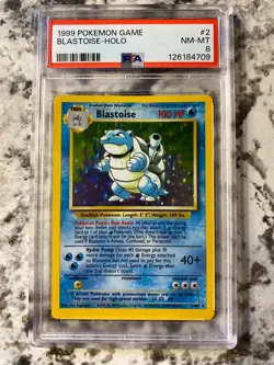 Pokemon TCG | Blastoise Base Set Holo | PSA 8 Nice Pokemon - Image 1