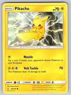 Pikachu 66/236 Common Cosmic Eclipse Pokemon NM - LP - Image 1
