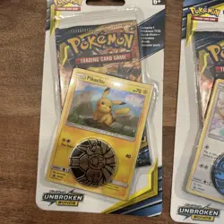 POKEMON SUN MOON UNBROKEN BONDS BLISTER BOOSTER PACK NEW PIKACHU & EEVEE - Image 2