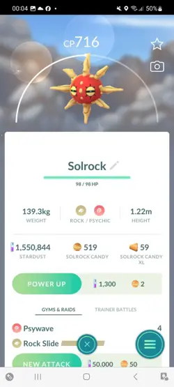 Pokemon Go Shiny Solrock - Image 1