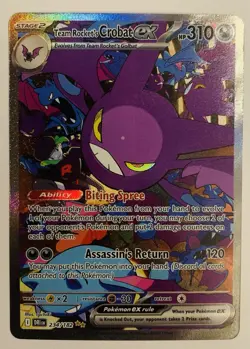 Pokemon TCG Team Rockets Crobat EX Destined Rivals #234/182 Sir NM - Image 1