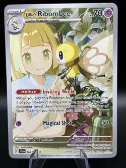 Pokemon Lillie's Ribombee 164/159 SV09 Holo Illustration Journey Together - Image 1