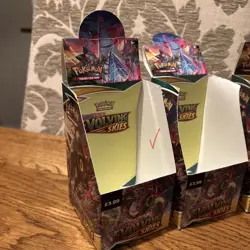 Pokemon TCG Evolving Skies Empty Half Booster Boxes X3 (No Packs) - Image 2