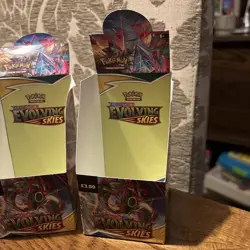 Pokemon TCG Evolving Skies Empty Half Booster Boxes X3 (No Packs) - Image 5