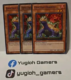 YUGIOH EVOLTILE ODONTO X3 COMMON PHSW 1ST EDITION LIGHT PLAYED - Image 1