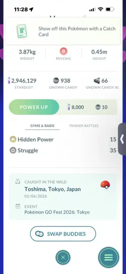 Pokemon Go Shiny Unown U - Image 2