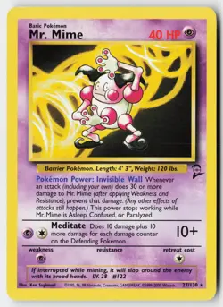 Pokemon Mr. Mime - 27/130 - Rare Base Set 2 LP - Image 1