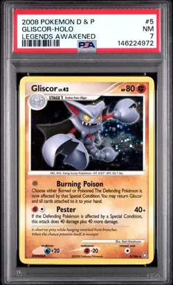 -2008 Pokemon Diamond & Pearl Legends Awakened #5 Gliscor-Holo PSA 7 - Image 1