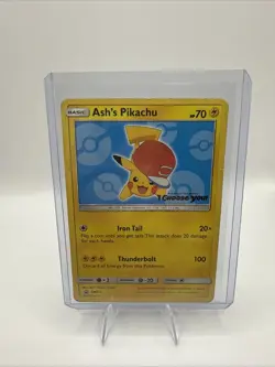 Pokemon Ash's Pikachu - SM114 I Choose You Sun & Moon Promo DM - Image 1