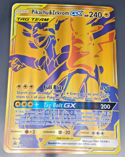 Pokemon Pikachu & Zkeromn GX Oversized SM248 JUMBO In Jumbo Toploader - Image 1