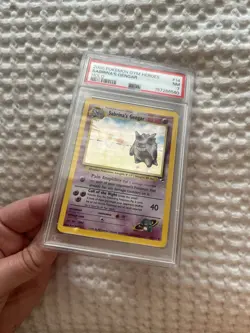 2000 POKEMON GYM HEROES HOLO #14 SABRINA'S GENGAR PSA 7 *Crazy Swirl* - Image 3