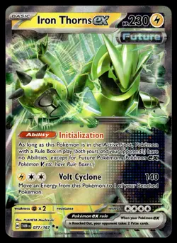 Iron Thorns ex 077/167 Double Rare Twilight Masquerade Pokemon Holo Near Mint - Image 1