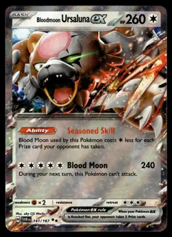 Bloodmoon Ursaluna ex 141/167 Double Rare Twilight Masquerade Pokemon Near Mint - Image 1