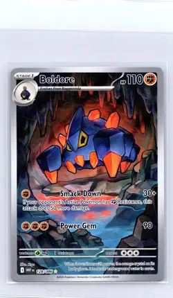Boldore 128/086 Illustration Rare White Flare Pokemon Holo Near Mint - Image 1