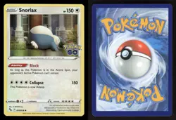 Snorlax 055/078 Holo Rare Pokemon GO Pokemon NM/M - Image 3