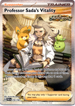 Pokemon TCG Professor Sada's Vitality 256/182 Paradox Rift Trainer Holo Rare NM - Image 1