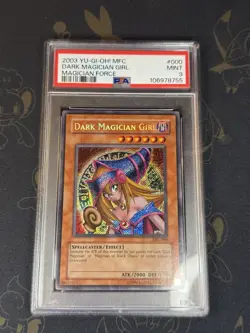 2003 YUGIOH! DARK MAGICIAN GIRL MAGICIAN FORCE SECRET RARE HOLO MFC-000 - Image 1