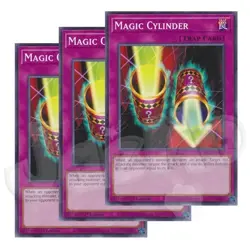 Yugioh - Magic Cylinder x 3 - 1st Edition NM - Plus Free Holographic Card - Image 1