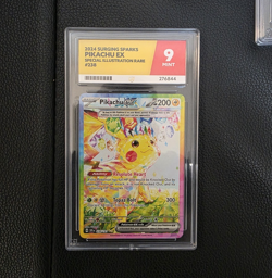 Pokemon TCG 2024 Surging Sparks Pikachu ex 238/191 Holo SIR Ace 9 English - Image 1