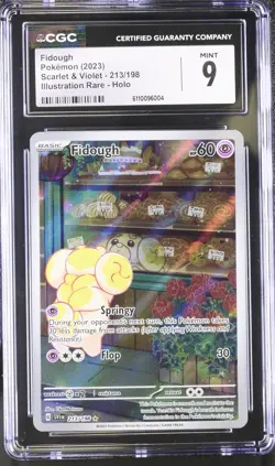Fidough 213/198 SV01: Scarlet & Violet Base Set Holo CGC MINT 9 Pokemon Card - Image 1