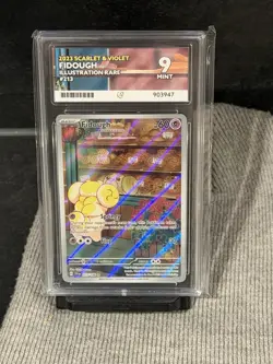 Pokemon TCG Fidough Scarlet Violet Holo Card 213/198 Secret Rare ACE 9 - Image 1