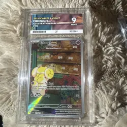 Pokemon TCG Fidough Scarlet Violet Holo Card 213/198 Secret Rare ACE 9 - Image 1