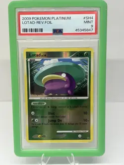PSA 9 Lotad Platinum SH4 Reverse Foil Shiny Graded Pokemon Card - Image 1