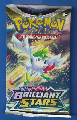 Pokemon "Brilliant Stars" Sealed 10-Card Booster Pack (Shaymin) X1 - Image 1
