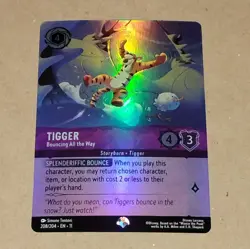 Disney Lorcana Tigger-Bouncing All the Way Inklands 208/204 Rare Foil Card - Image 1