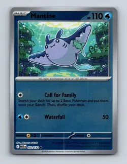Manitine 032 2025 Pokemon Mega Evolution Reverse Holo Card NM+ (a) - Image 1