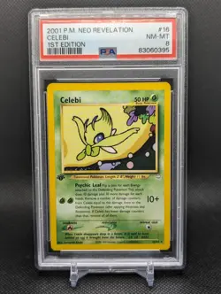 Pokemon TCG - Celebi 16/64 - Neo Revelation 1st Edition Rare - PSA 8 NM/M - Image 2