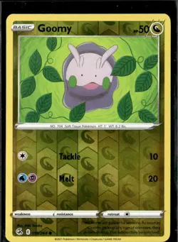 Pokemon Goomy 195/264 Fusion Strike Reverse Holo Common - Image 1