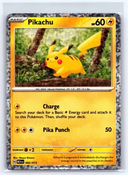 Pikachu 002/015 Holo Promo McDonald's Promos 2024 Pokemon Holo Lightly Played - Image 1