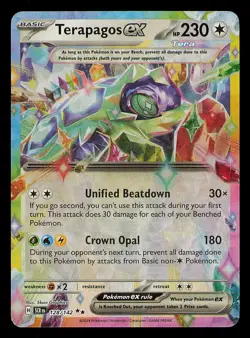 Terapagos ex 128/142 | Double Rare | SV07: Stellar Crown POKEMON 2024 NM - Image 1
