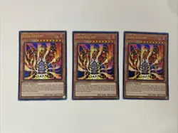 Yugioh - Lava Golem x 3 - 1st Edition Ultra Rare NM - Free Holo Card - A - Image 1