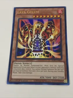 Yugioh - Lava Golem x 3 - 1st Edition Ultra Rare NM - Free Holo Card - A - Image 2