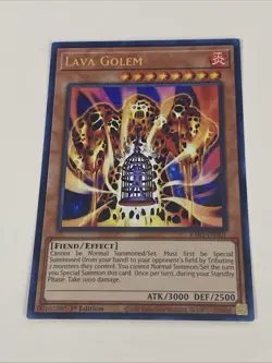 Yugioh - Lava Golem x 3 - 1st Edition Ultra Rare NM - Free Holo Card - A - Image 3