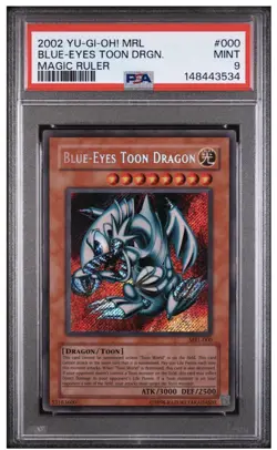 Blue-Eyes Toon Dragon MRL-000 Unlimited Edition PSA 9 Mint Secret Rare 2002 - Image 1